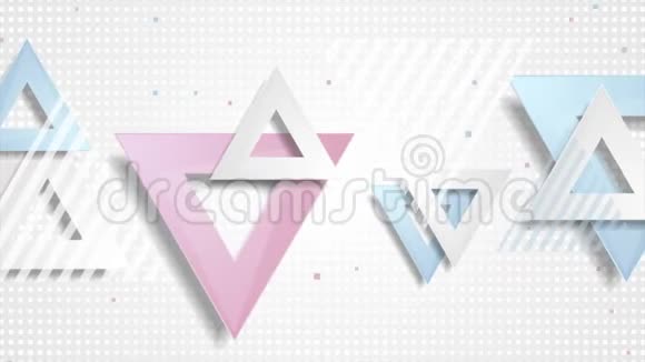 抽象概念三角技术几何视频动画视频的预览图