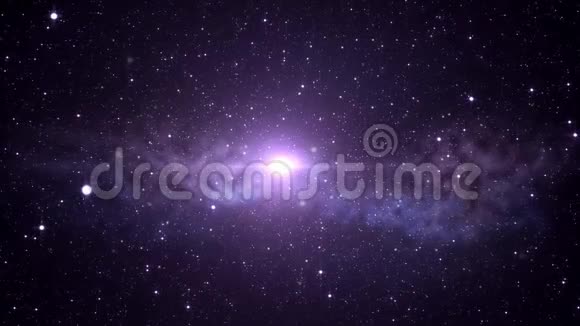紫罗兰色背景下的虚拟空间动画视频的预览图