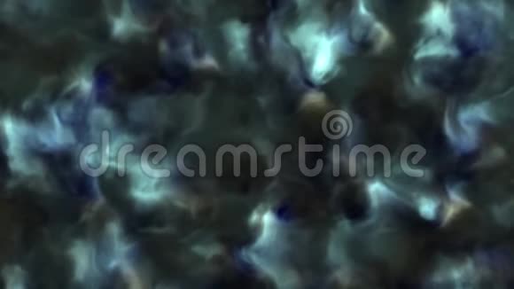 太空星云中暴风雨般柔软蓬松的蓝色和青色云的4k视频缓慢移动形成和溶解4k3840视频的预览图