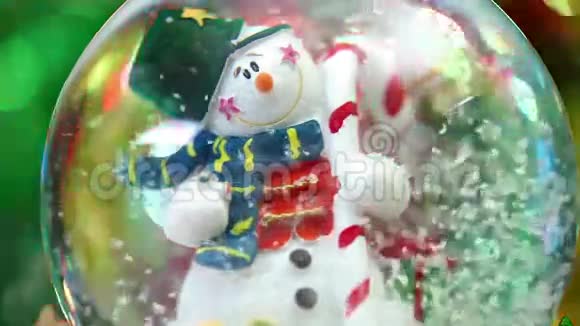 博克背景下的雪人球体视频的预览图