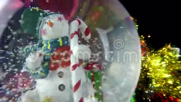 博克背景下的雪人球体视频的预览图
