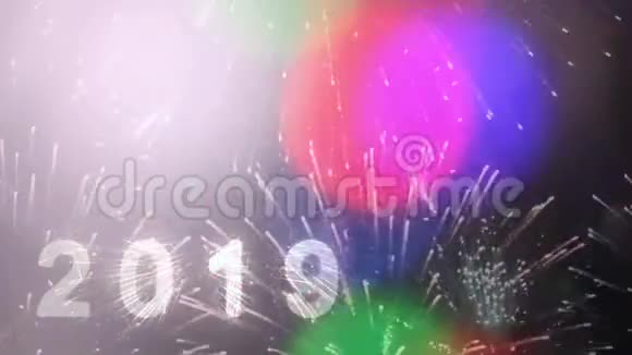 新年之光文本2019与烟花视频的预览图