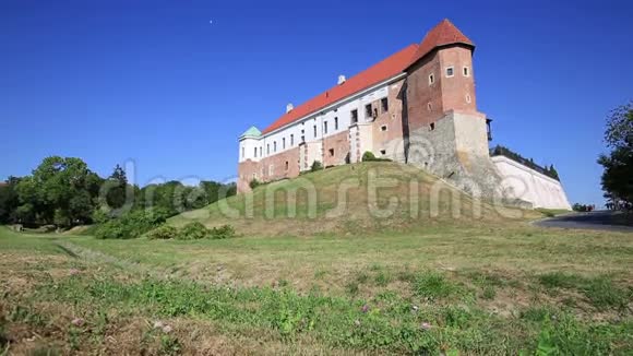 波兰桑多米尔兹14世纪的老城堡视频的预览图