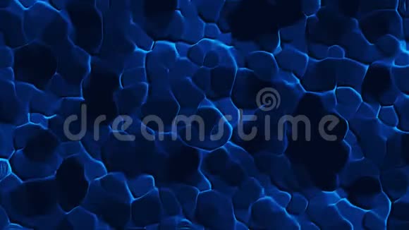 细胞镶嵌图案如池底与水三维渲染计算机生成的背景视频的预览图