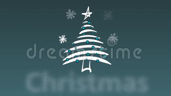 雪花杉树和神奇的圣诞节视频的预览图