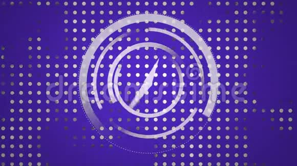 紫色背景上的快速移动时钟视频的预览图