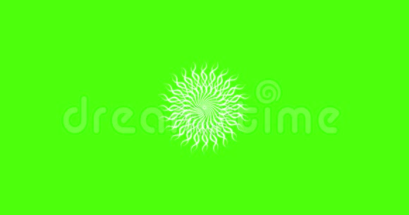 绿色背景上的动画染色的绿色背景视频动画元素为白色视频的预览图