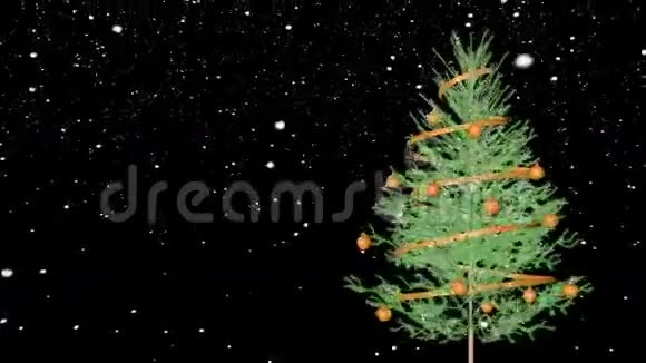 圣诞树和雪视频的预览图