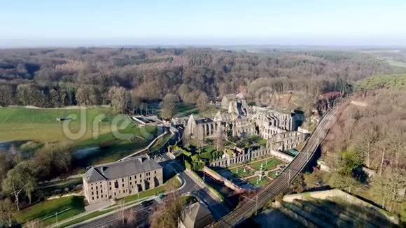 比尔斯修道院遗址一个古老的西斯特西亚修道院比利时视频的预览图