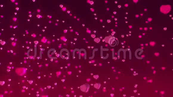 粉红色的3d心脏在飞翔视频的预览图