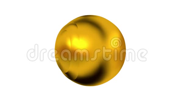 多波左右移动的金色球体视频的预览图