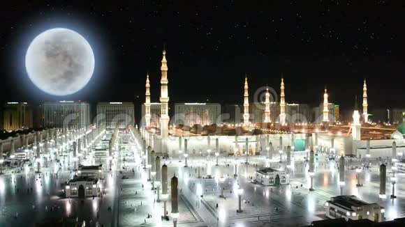 先知清真寺西侧晚上视频的预览图