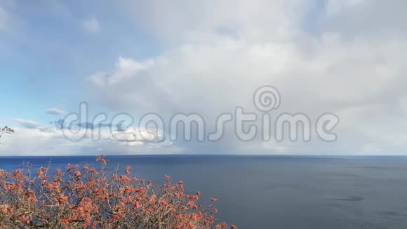 白云背景上的海景视频的预览图