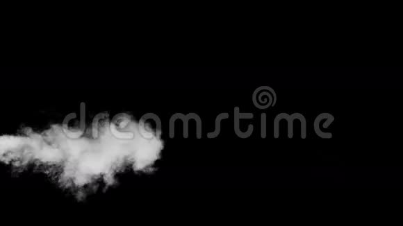 白烟放在黑色背景下视频的预览图