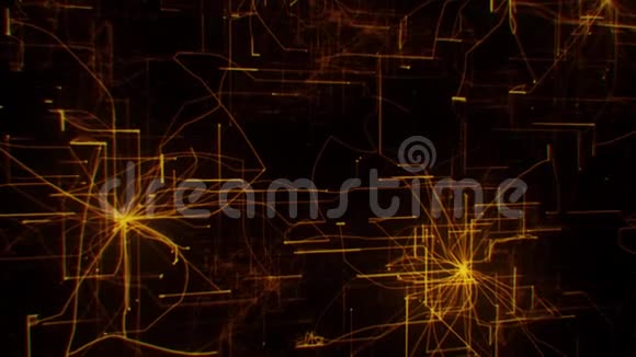 3D黄金多层矩阵网网格内部标志运动背景视频的预览图