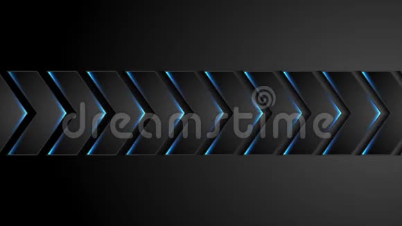 黑色技术箭头蓝色霓虹灯视频动画视频的预览图