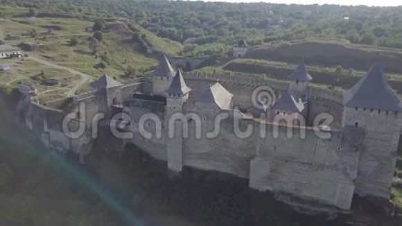 中世纪要塞在霍廷镇西乌克兰城堡是乌克兰的第七大奇迹视频的预览图