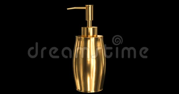 一瓶金色的液体肥皂视频的预览图