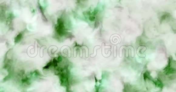 可循环的4k视频乳白色绿色云在太空星云中缓慢移动形成和溶解4k4096p24fps视频的预览图