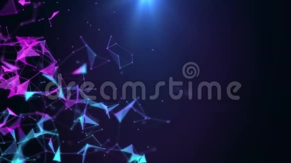 极性霓虹背景抽象的三角形形式几何VJ镜头视频的预览图