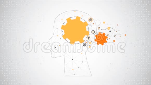 创意脑概念背景人工智能视频的预览图