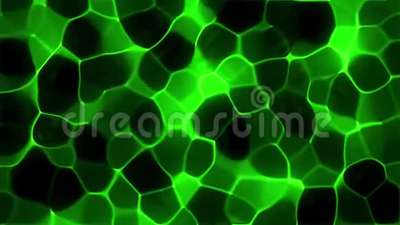 绿色抽象能量流体循环运动图形背景视频的预览图