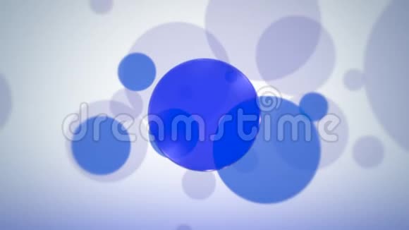 运动蓝色圆圈抽象背景视频的预览图