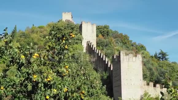 意大利维琴察马斯蒂亚山顶上的城堡视频的预览图