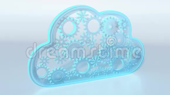 云计算主题循环3D渲染视频的预览图