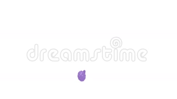 大紫色溅在慢运动与自由度彩色水视频的预览图