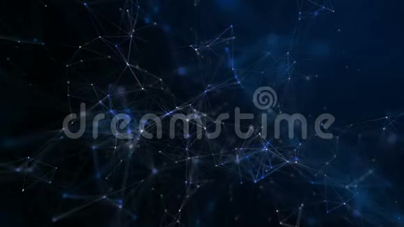 未来主义技术抽象背景美丽的蓝色神经丛视频的预览图