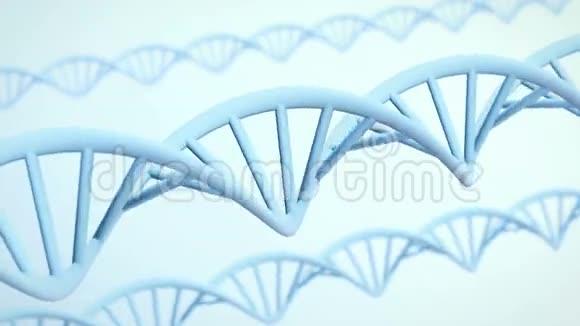用于医药和科学演示的DNA链动画视频的预览图
