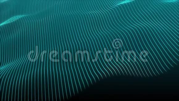 具有蓝光数字公司理念的美丽抽象波技术背景视频的预览图
