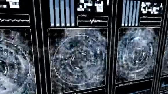 HUD未来技术界面背景蓝色伽马视频的预览图