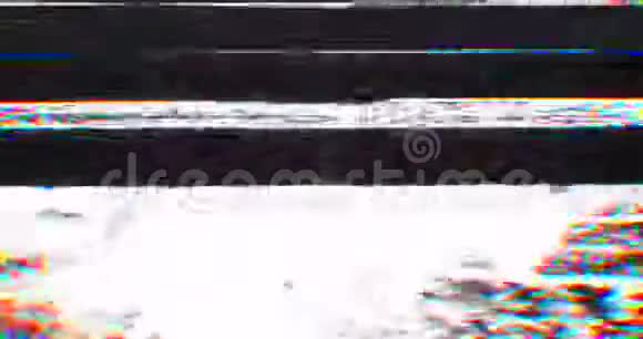彩色vhs故障背景真实闪烁模拟视频的预览图