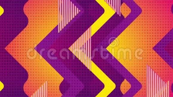 复古几何抽象橙色紫罗兰运动背景视频的预览图