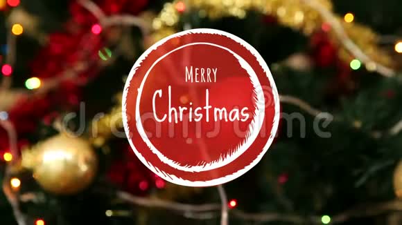 圣诞快乐与圣诞装饰视频的预览图
