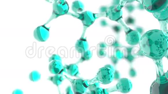 纳米技术原子分子缓慢旋转动画视频的预览图