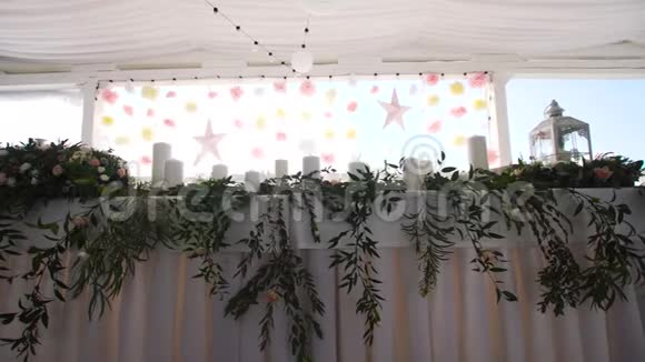 宴会厅的婚礼装饰视频的预览图