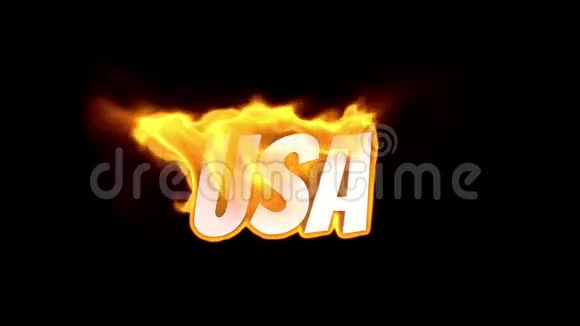 乌萨着火的短信在火里说话高湍流在火焰中的文字火字视频的预览图