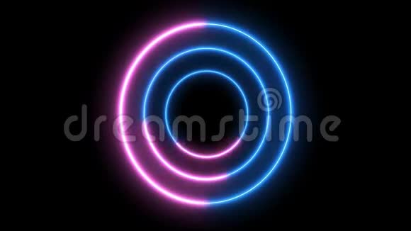 霓虹灯五颜六色的漩涡视频的预览图