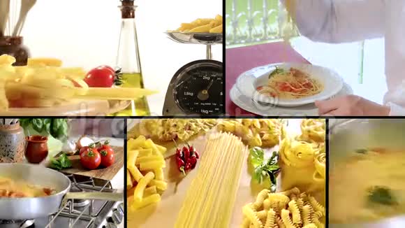 意大利面食蒙太奇视频的预览图
