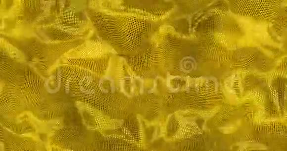 金色闪亮的丝绸背景魅力缎纹纹理3D渲染循环4k视频的预览图