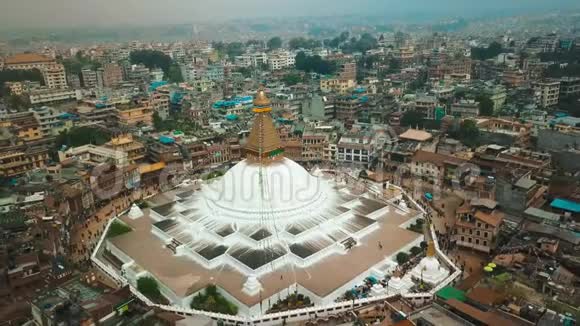 尼泊尔加德满都StupaBodhnath2018年10月12日视频的预览图