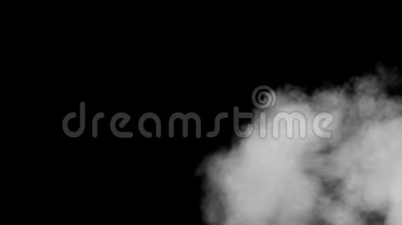 黑色背景上的白烟视频的预览图