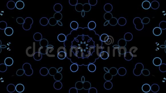 蓝色圆圈粒子和气泡视频的预览图