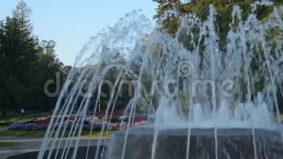 公园在Vrnjacka巴尼亚在塞尔维亚视频的预览图
