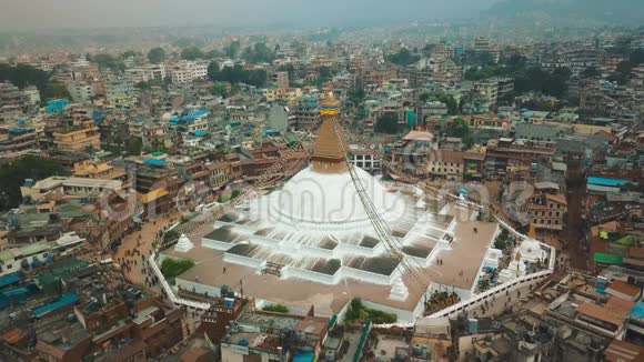 尼泊尔加德满都StupaBodhnath2018年10月12日视频的预览图