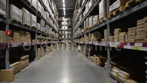 内一个大型仓储仓库工厂视频的预览图