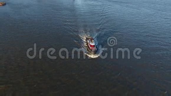 特拉华河图格船的空中飞艇视频的预览图